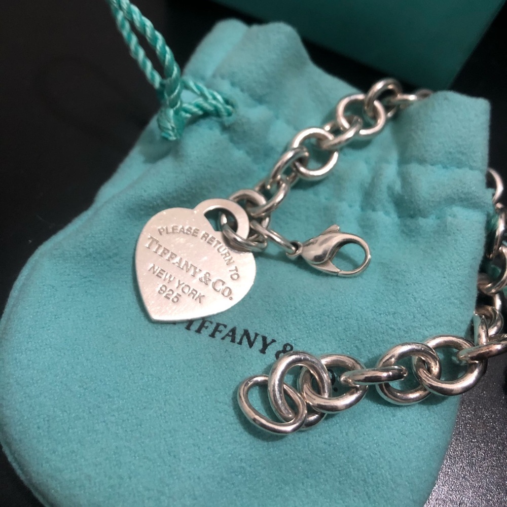 Tiffany and Co. Heart Tag Charm Bracelet